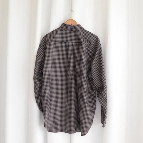 NWT Uniqlo Men's Twill Oversized Shirt Brown Checked Sz M - Picture 3 of 10